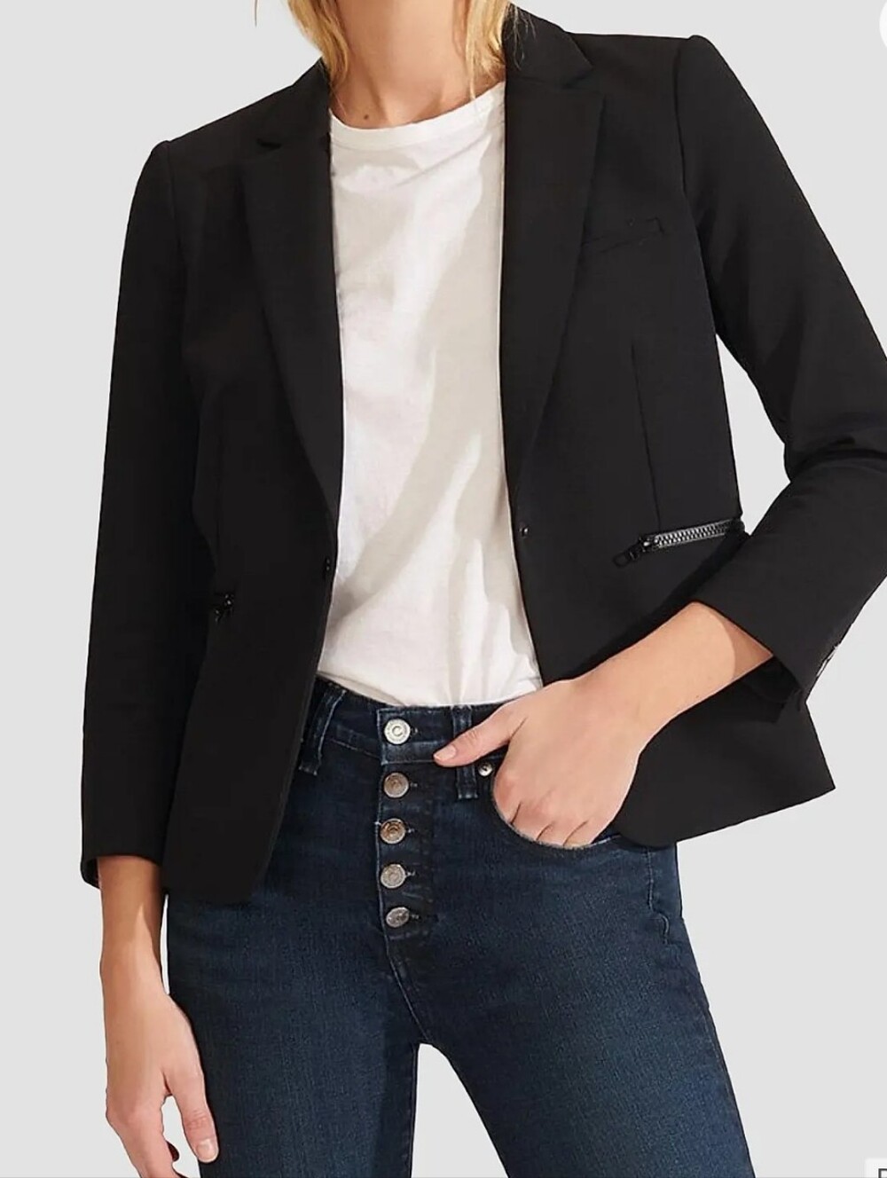 Veronica Beard Core Scuba Schoolboy Jacket In Black 0